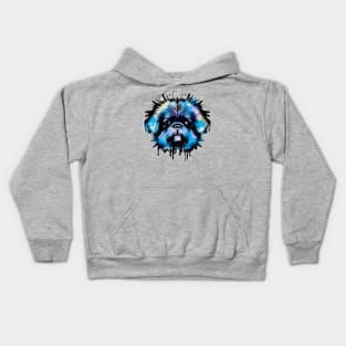 Pekingese Puppy Dog Watercolor Kids Hoodie